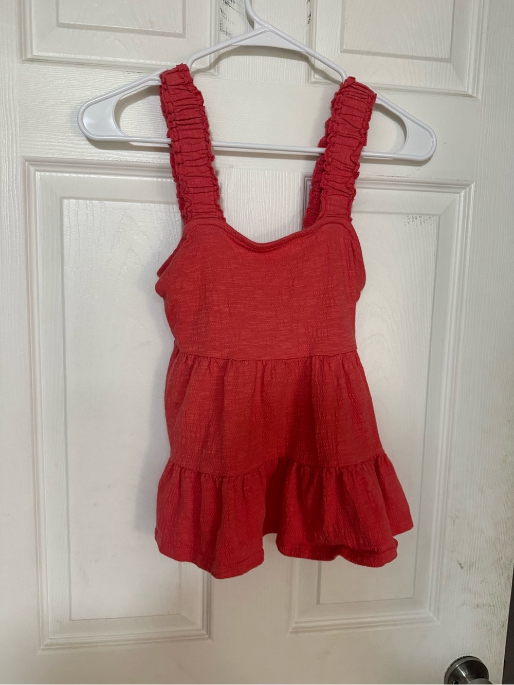 Womens Altard State ruffle Strap Dress Top small Peach colored